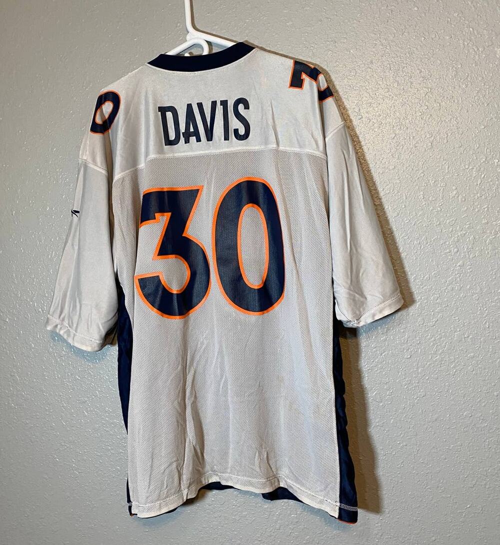 Reebok 30 Reversible Reebok Size 56 White Blue Orange Jersey Terrell Davis 4XL